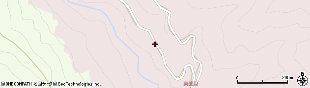 愛知県東栄町（北設楽郡）東薗目（儘下）周辺の地図