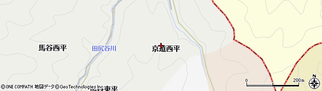 京都府京都市右京区京北細野町（京道西平）周辺の地図