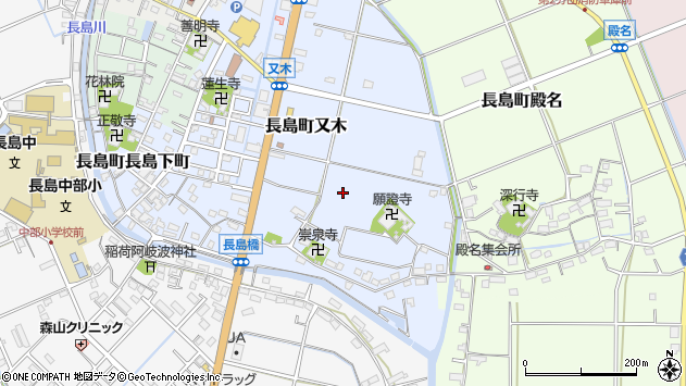 〒511-1126 三重県桑名市長島町又木の地図