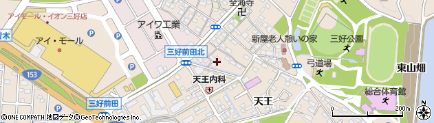 愛知県みよし市三好町（前田）周辺の地図