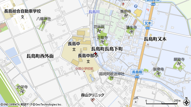 〒511-1149 三重県桑名市長島町西外面市街の地図