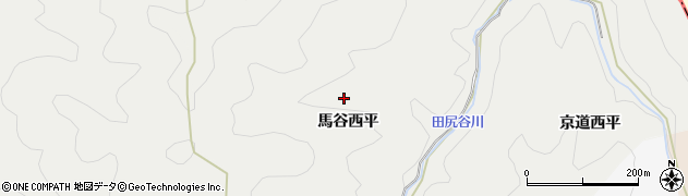 京都府京都市右京区京北細野町（馬谷西平）周辺の地図