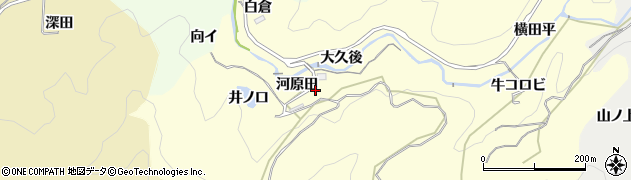 愛知県豊田市国谷町（河原田）周辺の地図