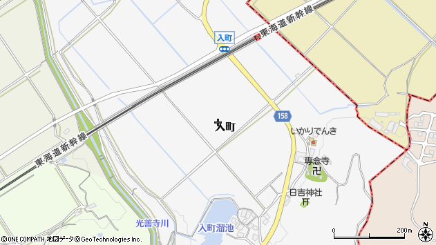 〒520-2312 滋賀県野洲市入町の地図