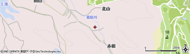 愛知県豊田市市木町（赤根）周辺の地図