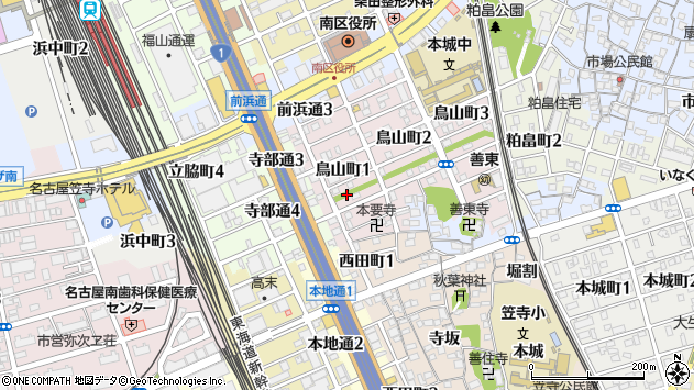 〒457-0057 愛知県名古屋市南区鳥山町の地図