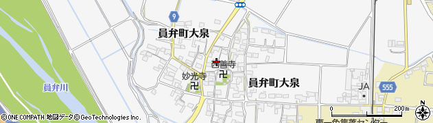 三重県いなべ市員弁町大泉834周辺の地図