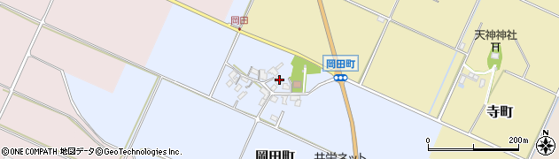 滋賀県東近江市岡田町周辺の地図