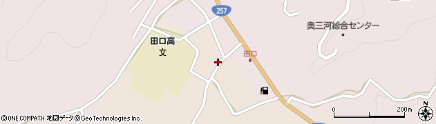 愛知県設楽町（北設楽郡）清崎（札木坪）周辺の地図