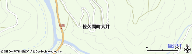 静岡県浜松市天竜区佐久間町大井周辺の地図