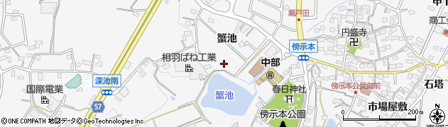 愛知県東郷町（愛知郡）春木（蟹池）周辺の地図