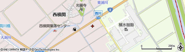 ローソン竜王西横関店周辺の地図