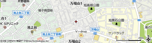 愛知県名古屋市緑区万場山周辺の地図