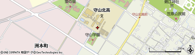守山北高等学校　体育教官室周辺の地図