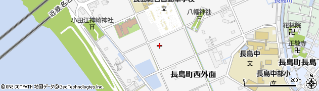 三重県桑名市長島町西外面周辺の地図