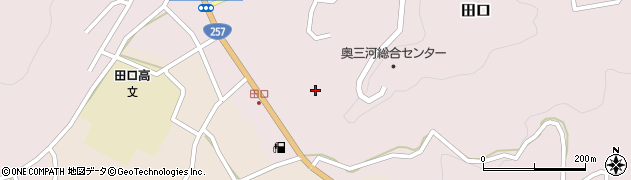 愛知県設楽町（北設楽郡）田口（アラコ）周辺の地図