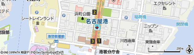 愛知県名古屋市港区周辺の地図