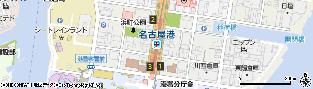 名古屋港駅周辺の地図