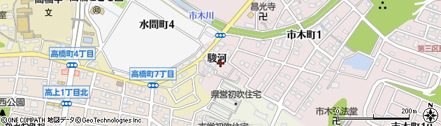 愛知県豊田市市木町駿河周辺の地図