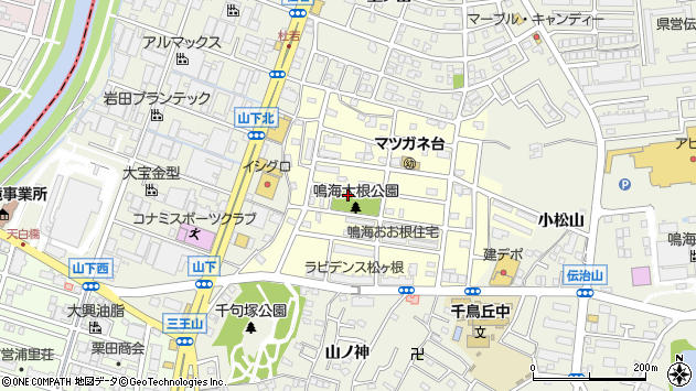 〒458-0843 愛知県名古屋市緑区松が根台の地図