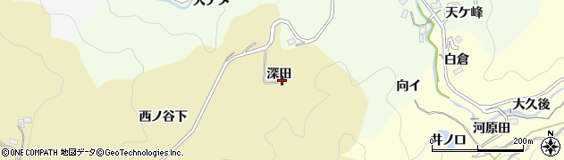 愛知県豊田市上佐切町深田周辺の地図