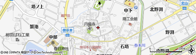 愛知県東郷町（愛知郡）春木（中通屋敷）周辺の地図