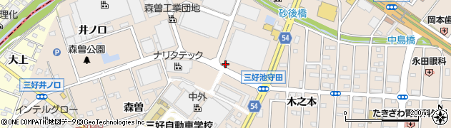 愛知県みよし市三好町（池守田）周辺の地図