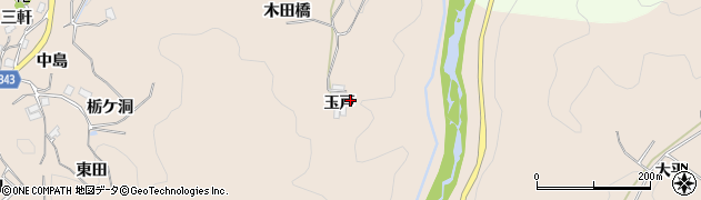 愛知県豊田市霧山町玉戸周辺の地図