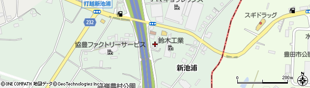 愛知県みよし市打越町（新池浦）周辺の地図