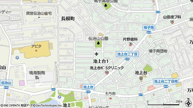〒458-0044 愛知県名古屋市緑区池上台の地図