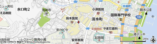 静岡県熱海市清水町周辺の地図