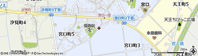 愛知県豊田市宮口町周辺の地図