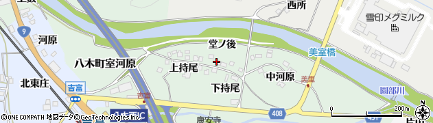 京都府南丹市八木町室河原堂ノ後周辺の地図