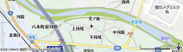 京都府南丹市八木町室河原（堂ノ後）周辺の地図