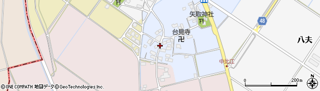 小比江自治会館前周辺の地図