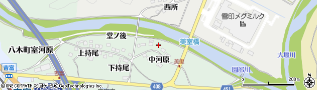 京都府南丹市八木町室河原（中河原）周辺の地図