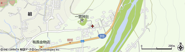 岡山県真庭市横部周辺の地図