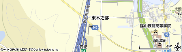 兵庫県丹波篠山市東木之部7周辺の地図