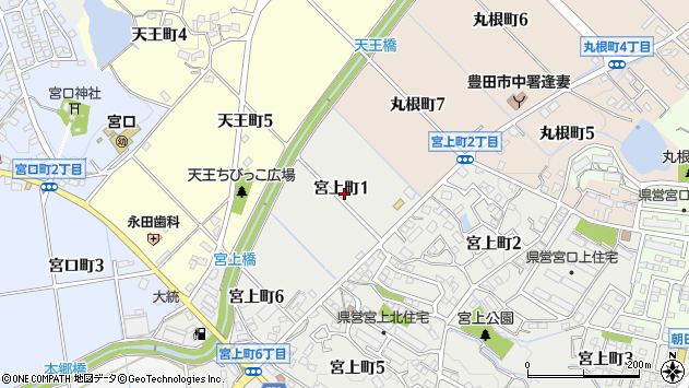 〒471-0038 愛知県豊田市宮上町の地図