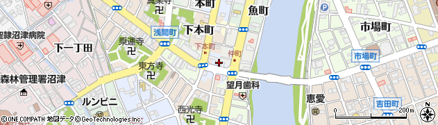 静岡県沼津市新町周辺の地図