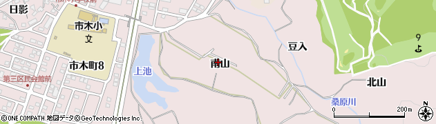 愛知県豊田市市木町（南山）周辺の地図