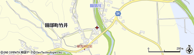 京都府南丹市園部町竹井（マキ）周辺の地図