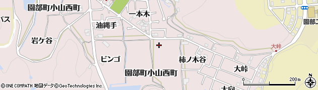 京都府南丹市園部町小山西町周辺の地図