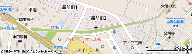 愛知県みよし市三好町（北中島）周辺の地図