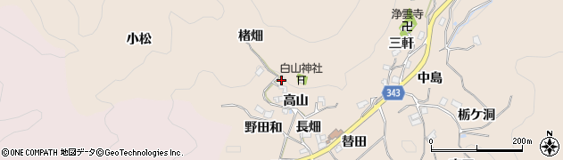 愛知県豊田市霧山町楮畑20周辺の地図