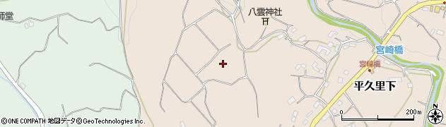 千葉県南房総市平久里下周辺の地図