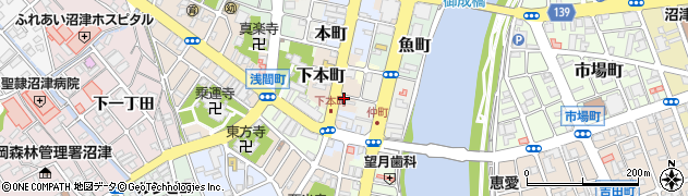 静岡県沼津市下本町20周辺の地図