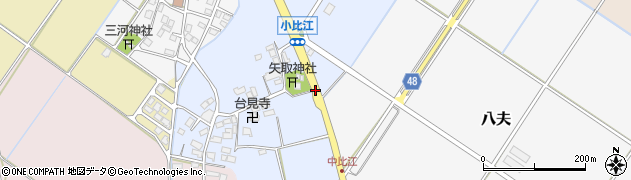 小比江周辺の地図