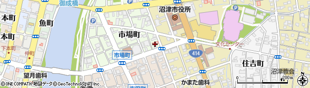 静岡県沼津市市場町周辺の地図