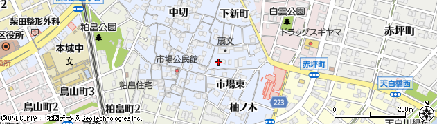 愛知県名古屋市南区笠寺町（市場東）周辺の地図